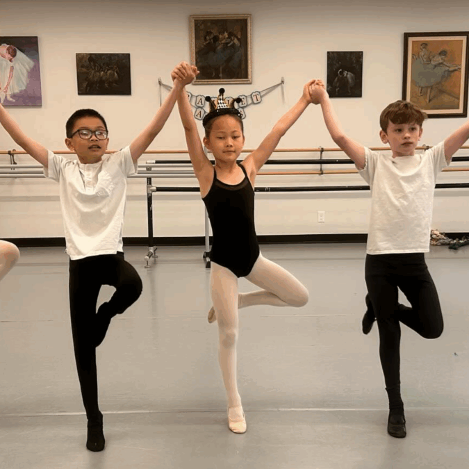 Young dancers at Ballet Arts of Bucks County, showcasing confidence and grace in ballet.