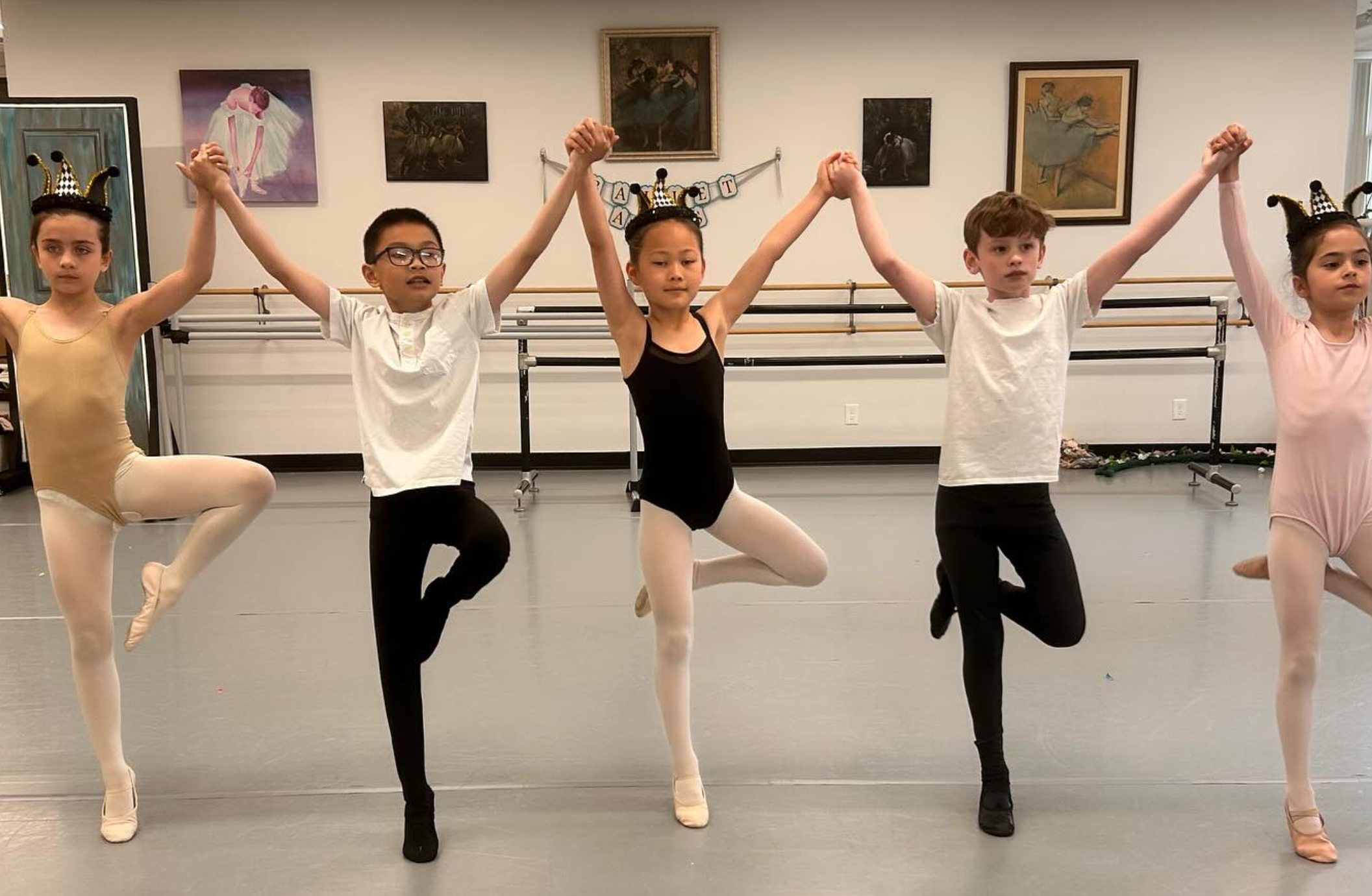 Young dancers at Ballet Arts of Bucks County, showcasing confidence and grace in ballet.