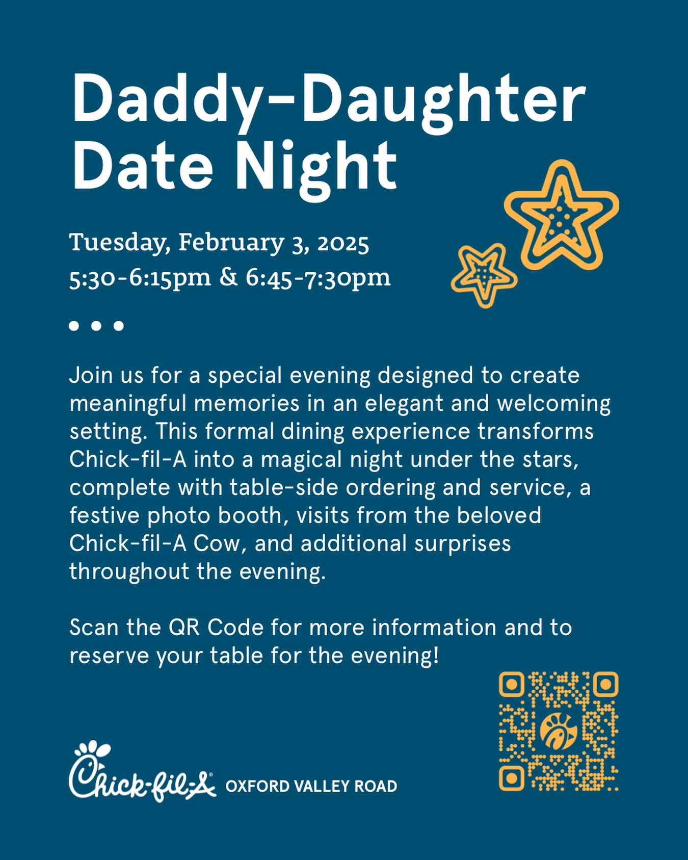 Dad & Daughter Date Night at Chick-fil-A Oxford Valley Road