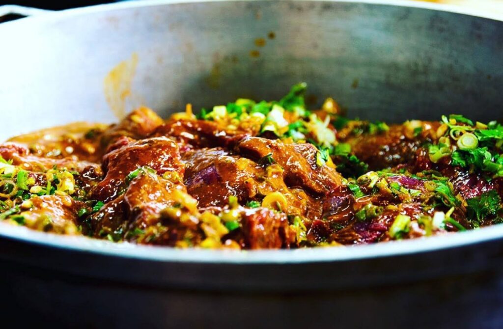 A colorful stew made at Lima Fusion, a restaurant serving meals to go in Bucks County. 