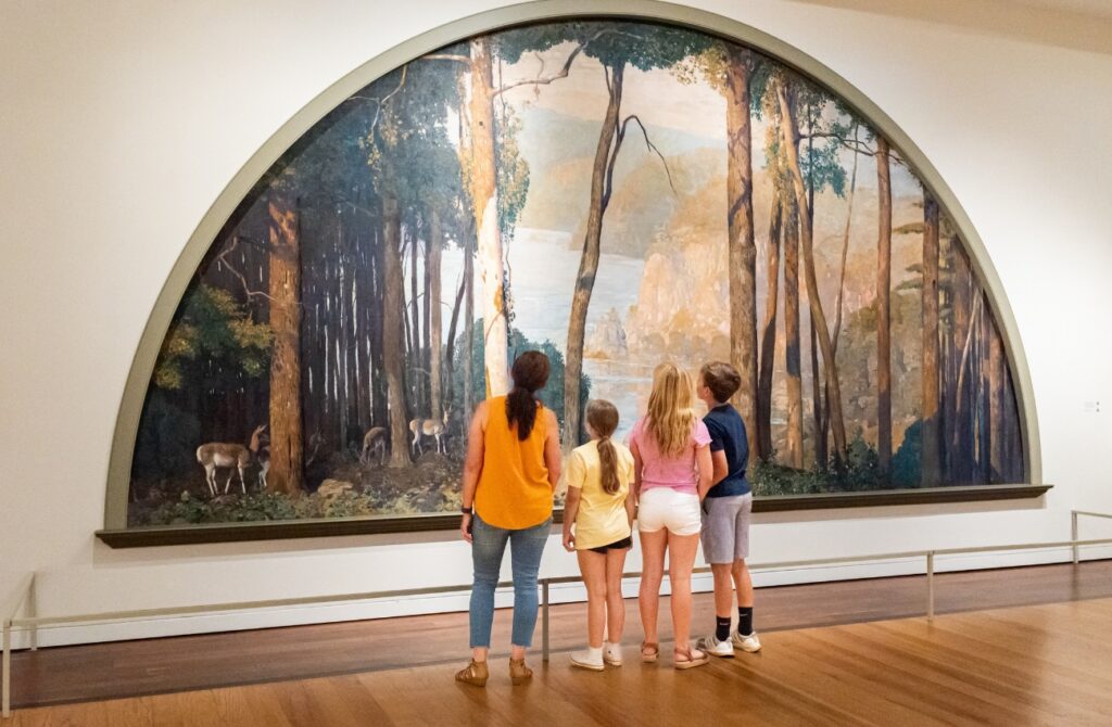 Family at Michener Art Museum in Doylestown, PA