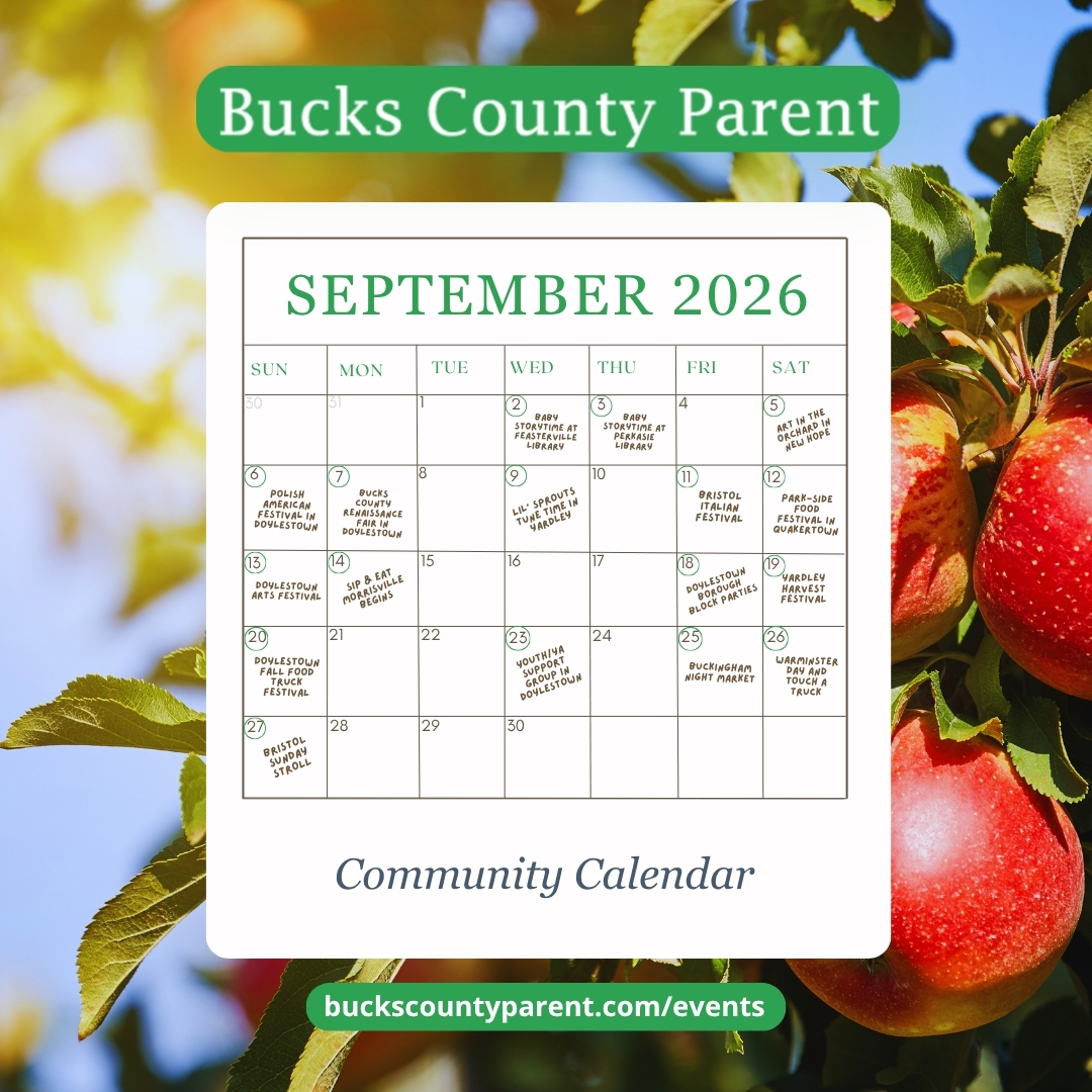 Bucks County Parent September Events Calendar