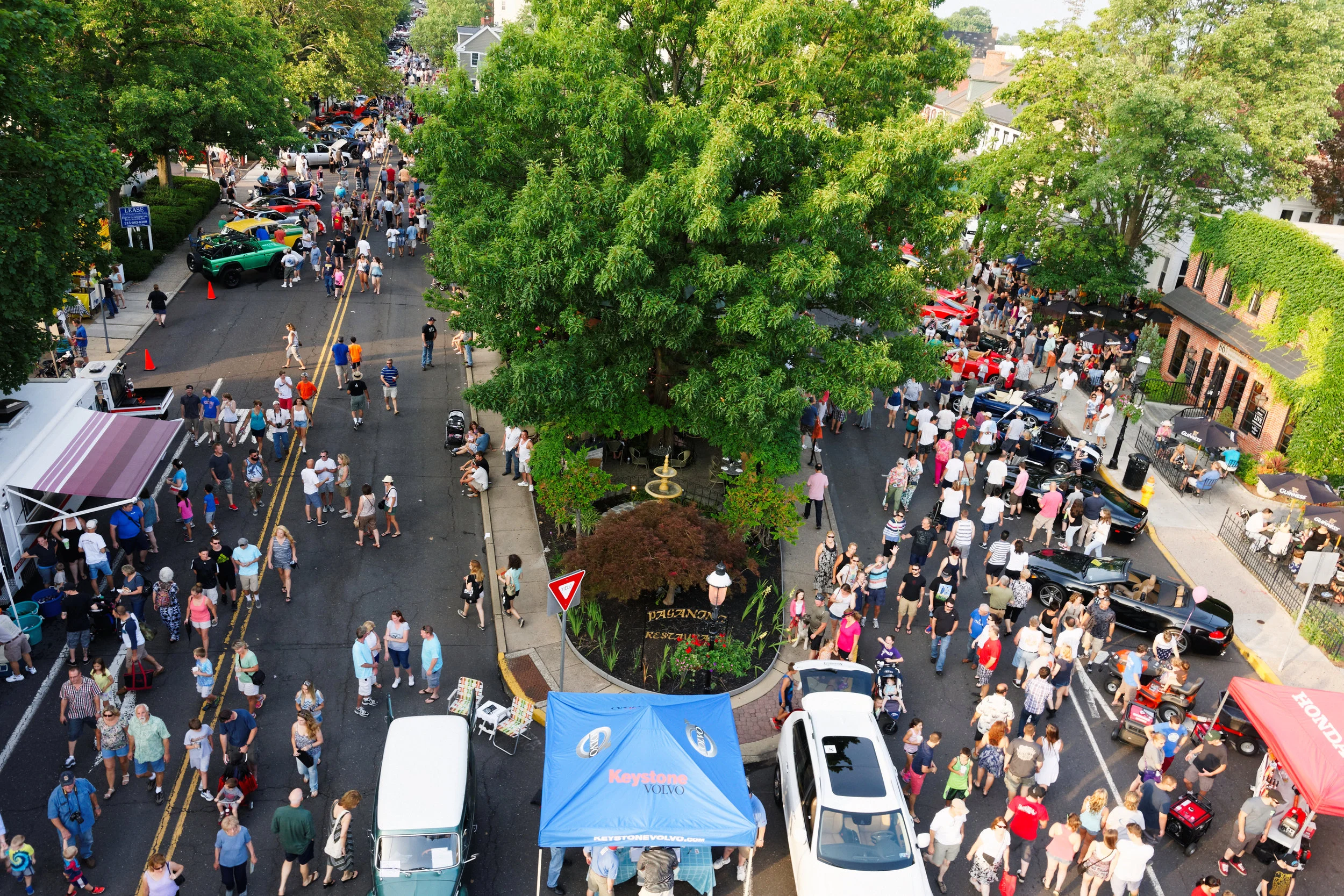 Doylestown at Dusk Car Show
