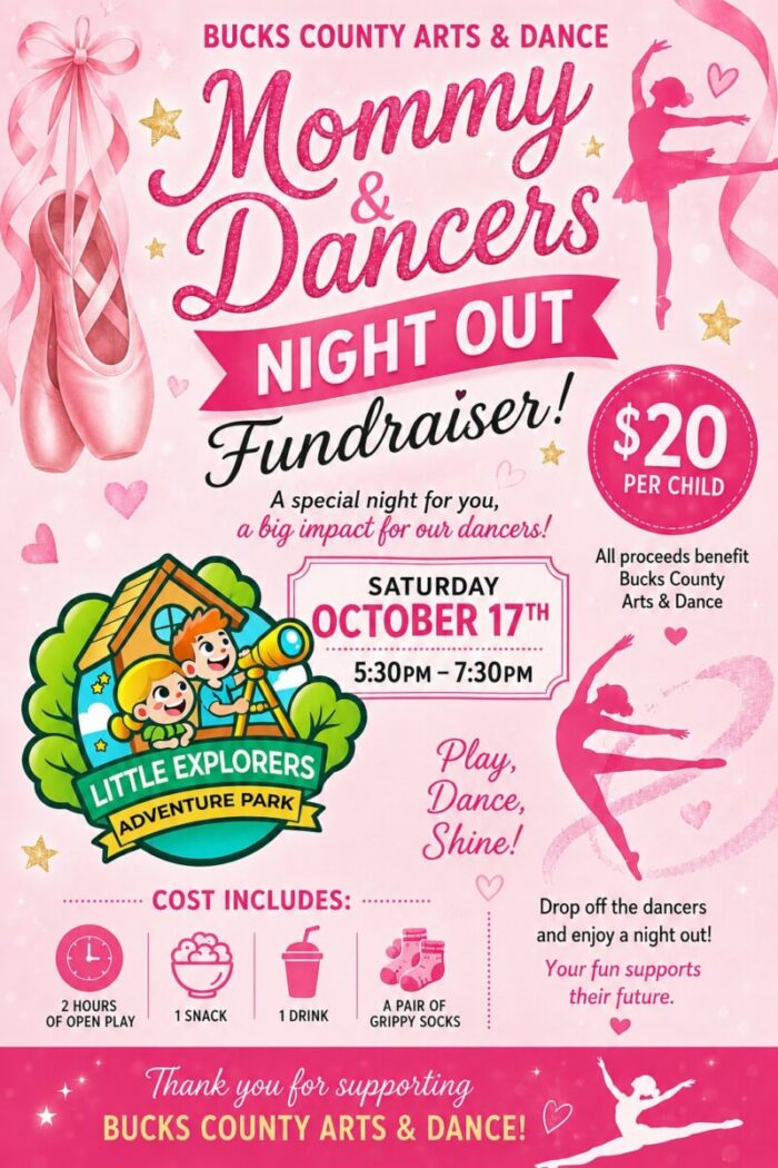 Flyer for BCAD Booster Fundraiser at Little Explorers Adventure Park in Dublin, PA