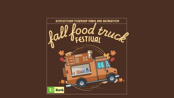Flyer for Doylestown Fall Food Truck Festival in Central Park