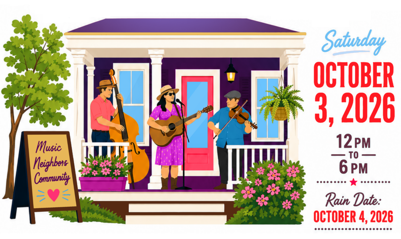 Flyer for Doylestown Porchfest 2026