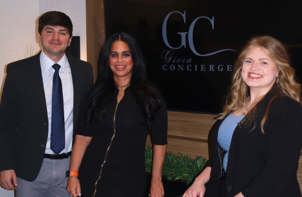 Carla Altomare, Devon Kilgariff, and Giancarlo Lombardo of Gioia Concierge 