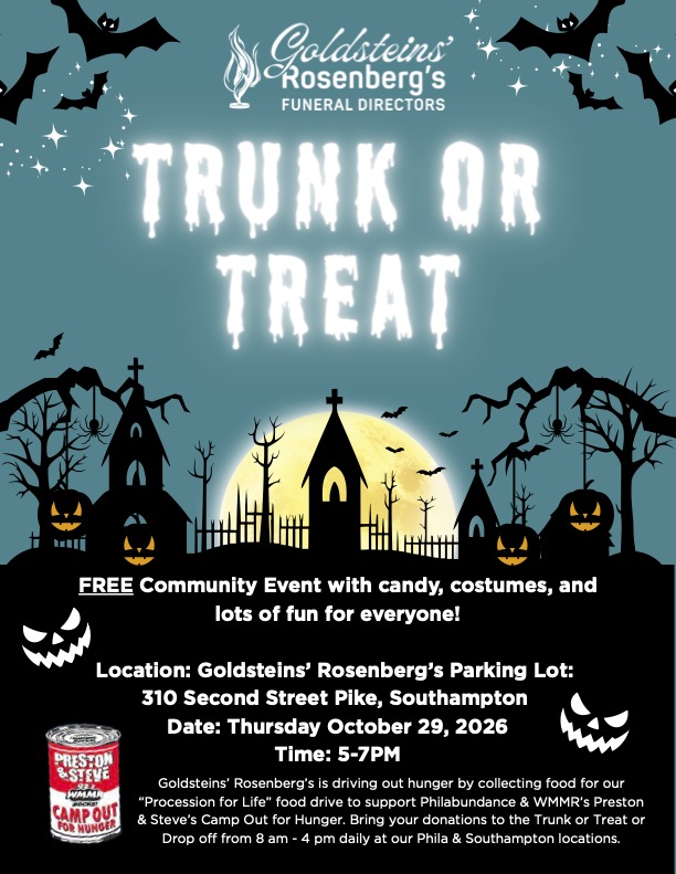 Goldstein Funeral Trunk or Treat in Southampton, PA
