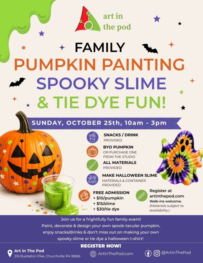 Halloween Family Day at Art in the Pod in Churchville, PA