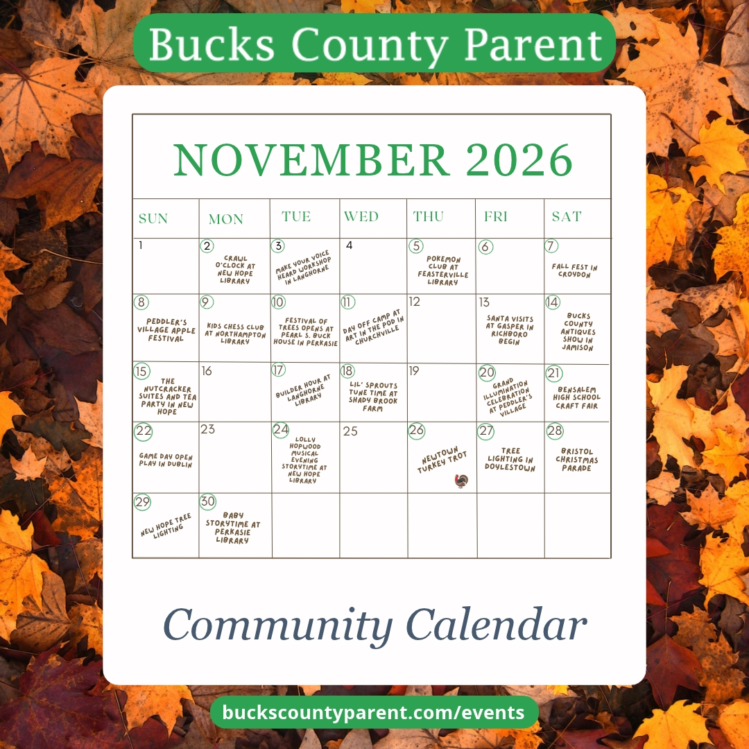 November 2026 Calendar of Family Events in Bucks County